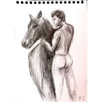 Male Nude Art: Drawings and Erotic Abstractions by Marina Stognieva